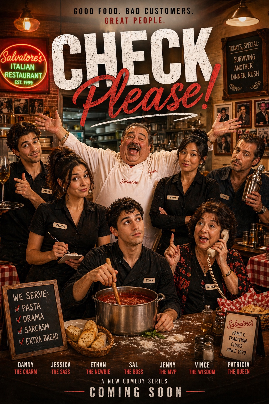Check Please original development concept poster